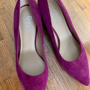 Suede Hot Pink Heels